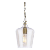 Laura Ashley Ockley Bottle Pendant Antique Brass Champagne  Glass